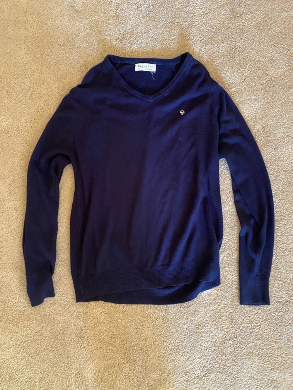 Vintage Dior Monsieur Deep Navy Cashmere Sweater